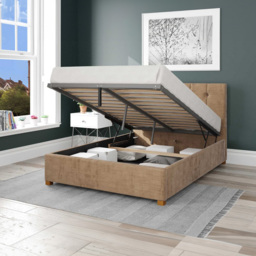 Aspire Hepburn Super King Champagne Firenze Velour Ottoman Bed - Cream - Aspire Beds - Wilko - thumbnail 3