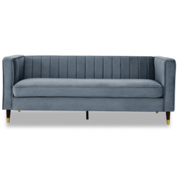 Home Detail Thomas 3 Seater Grey Velvet Sofa - Wilko - thumbnail 4