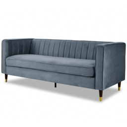 Home Detail Thomas 3 Seater Grey Velvet Sofa - Wilko - thumbnail 3