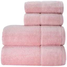 Velosso Velour Plush Cotton Blush Pink Hand Towel 2 Pack - Wilko