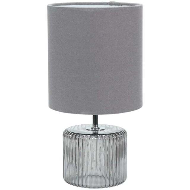 ValueLights Betty Grey Shade Smoked Tinted Glass LED Table Lamp - Wilko - image 1