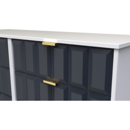 Crowndale Cube 6 Drawer Matt Indigo and White Chest of Drawers Ready Assembled - Blue - Wilko - thumbnail 6