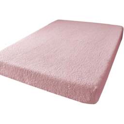 Groundlevel Double Pink Soft Teddy Fleece Fitted Bed Sheet - Wilko
