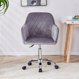 Kosy Koala Grey Wooden L Shaped Office Desk with Velvet Upholstered Chair - Wilko - thumbnail 7