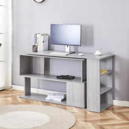 Kosy Koala Grey Wooden L Shaped Office Desk with Velvet Upholstered Chair - Wilko - thumbnail 5