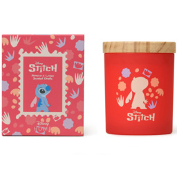 Disney Stitch Plumeria and Lychee Scented Candle 195g - Size: 12.3 x 9.2 x 9.1cm - Peach - Wilko - thumbnail 5