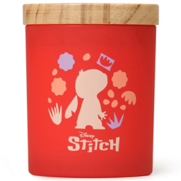 Disney Stitch Plumeria and Lychee Scented Candle 195g - Size: 12.3 x 9.2 x 9.1cm - Peach - Wilko - thumbnail 4