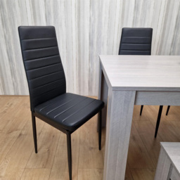 Kosy Koala 6 Seater Metal Arrow Design Dining Bench Set Grey and Black - Portland - Wilko - thumbnail 5