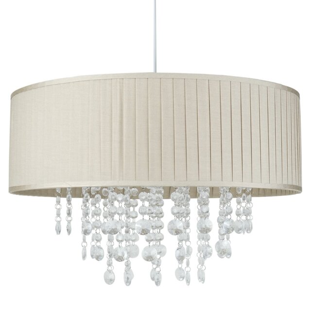 Sophia XL Jewel Droplet Shade - Neutral and Clear - Wilko - image 1