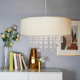 Sophia XL Jewel Droplet Shade - Neutral and Clear - Wilko - thumbnail 2