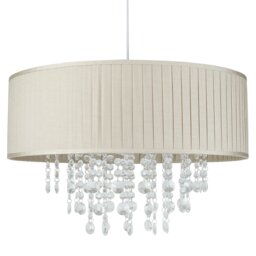 Sophia XL Jewel Droplet Shade - Neutral and Clear - Wilko - thumbnail 1