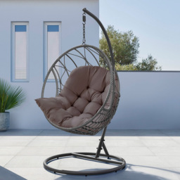 Living and Home Egg Chair Dark grey Seat Pad Swinging Chair Cushions - Size: 55 x 73cm - Wilko - thumbnail 6