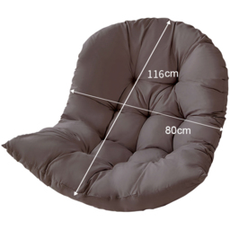 Living and Home Egg Chair Dark grey Seat Pad Swinging Chair Cushions - Size: 55 x 73cm - Wilko - thumbnail 7