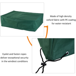 Outsunny Green Oxford Rectangular Rattan Furniture Cover 222 x 155 x 67cm - Size: 38 x 37 x 6.8cm - Wilko - thumbnail 6