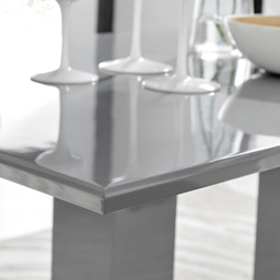 Furniturebox Molini Cesano 6 Seater Dining Set Grey Gloss Green and Chrome - Wilko - thumbnail 6