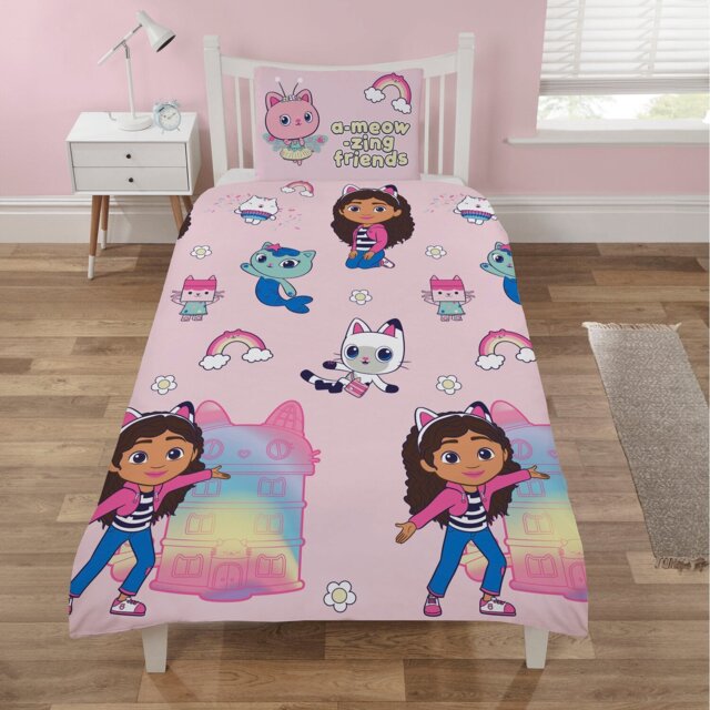 Gabbys Dollhouse Rainbow House Duvet Set - Wilko