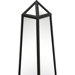 MirrorOutlet The Obelisk Black Metal Edged Mirrored Ornament 120 x 25cm - Wilko - thumbnail 4