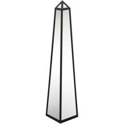 MirrorOutlet The Obelisk Black Metal Edged Mirrored Ornament 120 x 25cm - Wilko - thumbnail 1