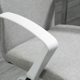 Portland Light Grey Linen Swivel Office Chair - Size: 61 x 61 x 99cm - Wilko - thumbnail 4