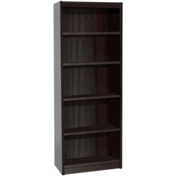 R White Cabinets 5 Shelf Black Wide Tall Bookcase - Size: 182.8 x 60 x 36.6cm - Wilko - thumbnail 3