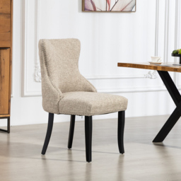 Artemis Home Rodello Set of 2 Light Brown Fabric Dining Chair - Wilko - thumbnail 7