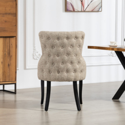 Artemis Home Rodello Set of 2 Light Brown Fabric Dining Chair - Wilko - thumbnail 6