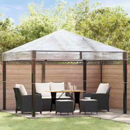vidaXL 3 x 3m Transparent Double Tier Roof Gazebo Replacement Canopy - n/a - Wilko - thumbnail 3