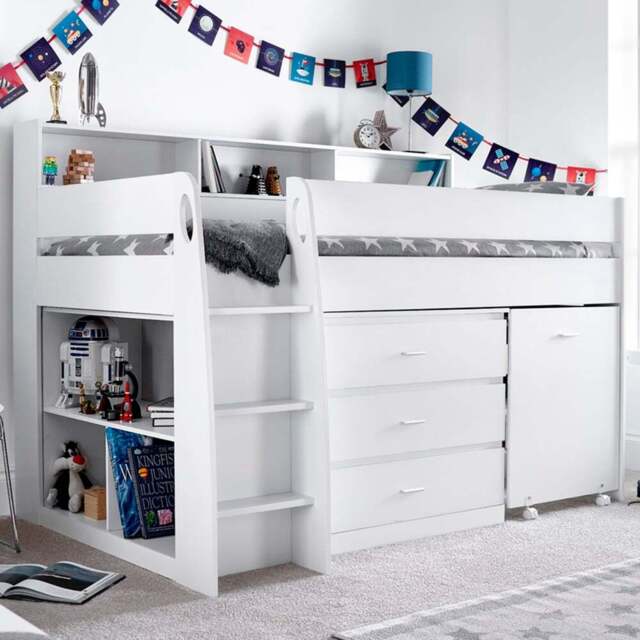 Ersa White Mid Sleeper - Size: Single - Bedmaster - Wilko - image 1