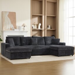 Maddox Pull Out Sofa Bed with Storage Grey - Wilko - thumbnail 1