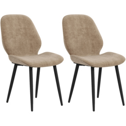 Portland Set of 2 Light Brown Dining Chair - Wilko - thumbnail 3