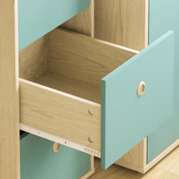 Junior Vida Neptune 3 Drawer Blue and Oak Desk - Size: 40 x 91 x 70cm - Wilko - thumbnail 6