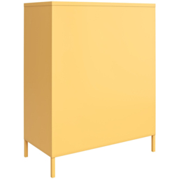 Novogratz Cache 2 Door Yellow Metal Locker Storage Cabinet - Size: 101 x 80 x 40cm - Wilko - thumbnail 6
