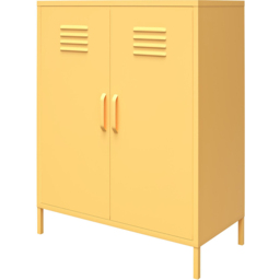 Novogratz Cache 2 Door Yellow Metal Locker Storage Cabinet - Size: 101 x 80 x 40cm - Wilko - thumbnail 7