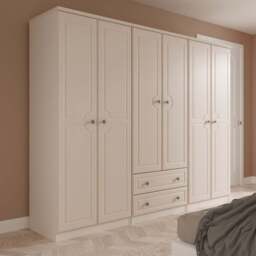 Crowndale Pembroke 6 Door 2 Drawer Kashmir Ash Wardrobe Ready Assembled - Wilko - thumbnail 1