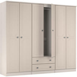 Crowndale Pembroke 6 Door 2 Drawer Kashmir Ash Wardrobe Ready Assembled - Wilko - thumbnail 6