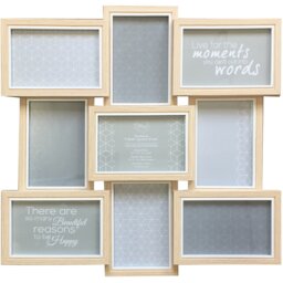 The Port. Co Gallery Newhaven Natural Multi Aperture Photo Frame - Size: A6 - Cream - Wilko - thumbnail 1