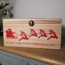 Samuel Alexander Wooden Christmas Eve Gift Box with Personalisable Name Plate 30cm - Size: 30 x 20 x 15cm - Multi - Wilko - thumbnail 5