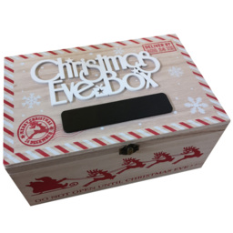 Samuel Alexander Wooden Christmas Eve Gift Box with Personalisable Name Plate 30cm - Size: 30 x 20 x 15cm - Multi - Wilko - thumbnail 1