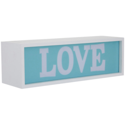 Premier Housewares Love LED Light Box - Size: 31 x 11 x 11cm - Multi - Wilko - thumbnail 4