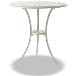 Centurion Oshowa 2 Seater White Round Garden Bistro Table with Parasol Hole - Wilko - thumbnail 3