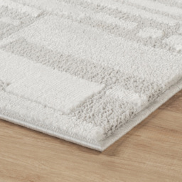 Desire Rugs Hamilton Silver Bold Geometric Rug 60 x 220cm - Size: 220 x 60 x 1.3cm - Wilko - thumbnail 5