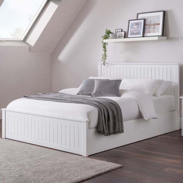 Julian Bowen Maine King Surf White Ottoman Bed - Wilko - image 1