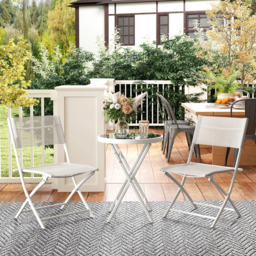 Outsunny 2 Seater White Bistro Set - Wilko