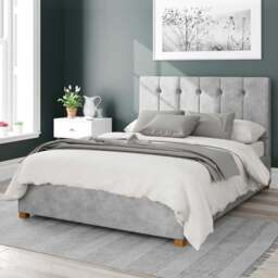 Aspire Hepburn King Size Silver Kimiyo Linen Ottoman Bed - Aspire Beds - Wilko