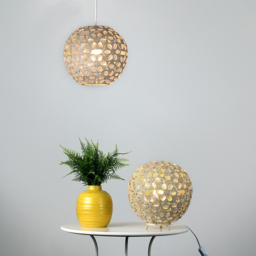 ValueLights Moroccan Ball Shabby Chic Pendant Shade - Size: 23 x 23 x 23cm - Cream - Wilko - thumbnail 3