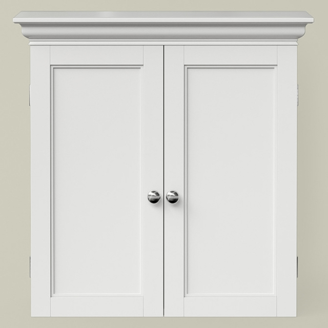 Teamson Home Stratford 2 Door Removable Wall Cabinet - Size: 61.0 x 20.3 x 56.5cm - White - Wilko - image 1