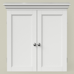 Teamson Home Stratford 2 Door Removable Wall Cabinet - Size: 61.0 x 20.3 x 56.5cm - White - Wilko - thumbnail 1