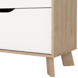 Furniture To Go Ikast 6 Drawer Brown and White Chest of Drawers - Wilko - thumbnail 7