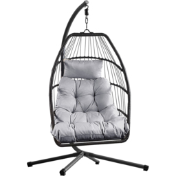 Home republic Miami Black Egg Chair with Cushion - Size: 1 Seater - Wilko - thumbnail 3