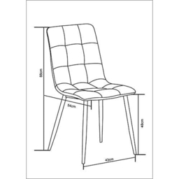 Henri Set of 2 Pink Faux Suede Leather Dining Chair - MCC - Wilko - thumbnail 7